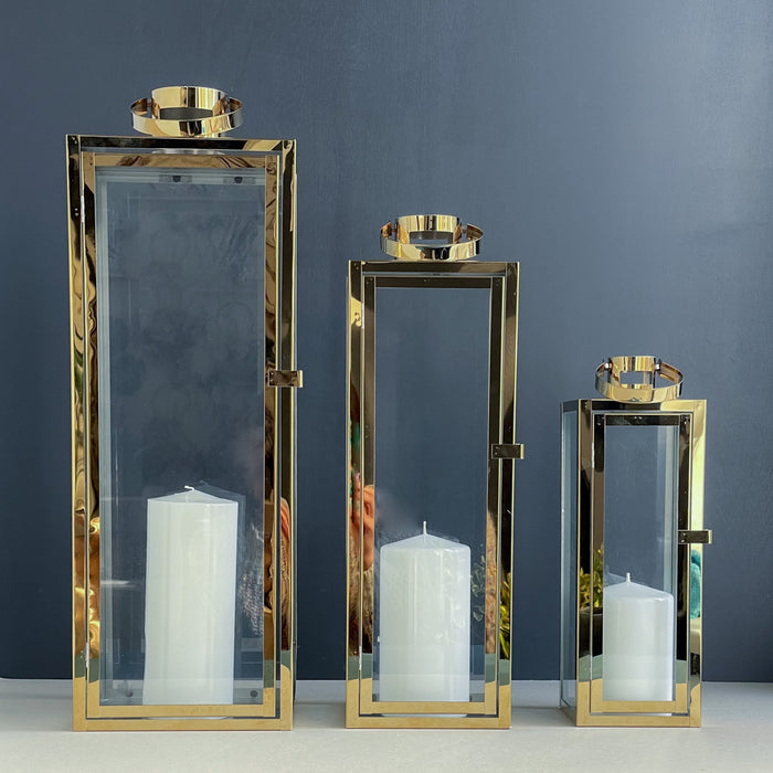 3-PC Set Jumbo Luxury Modern Indoor/Outdoor Hurricane Candle holder