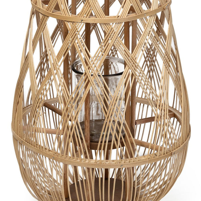 Tall Bamboo Lantern, Natural - 56 cm