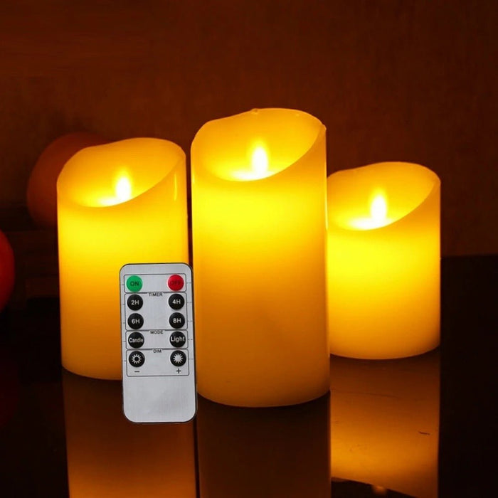 Wax artificial battery candles